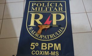 Polícia Militar prende homem por ameaça e porte ilegal de arma de fogo em Coxim